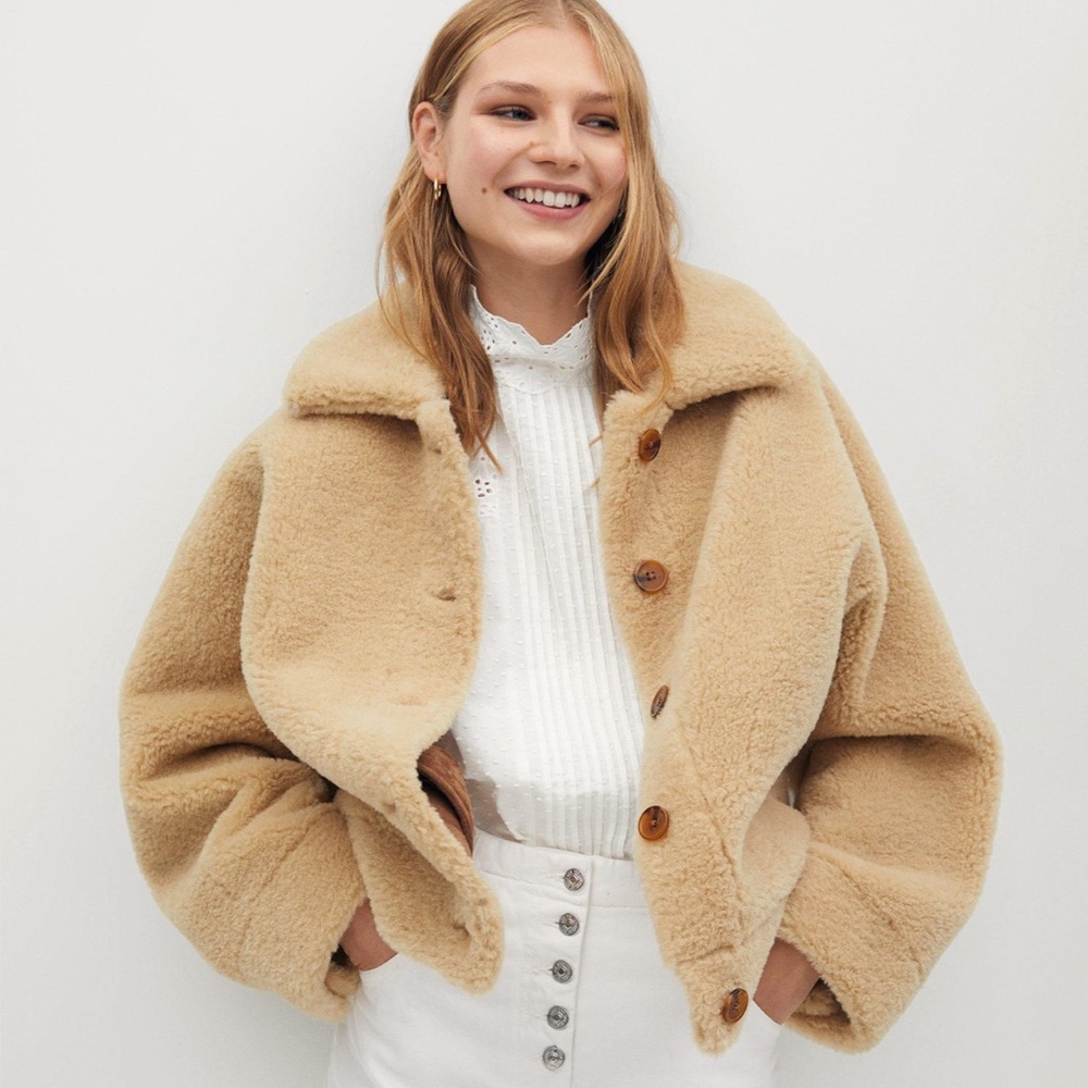 Mango Oversized Faux-Shearling Jacket